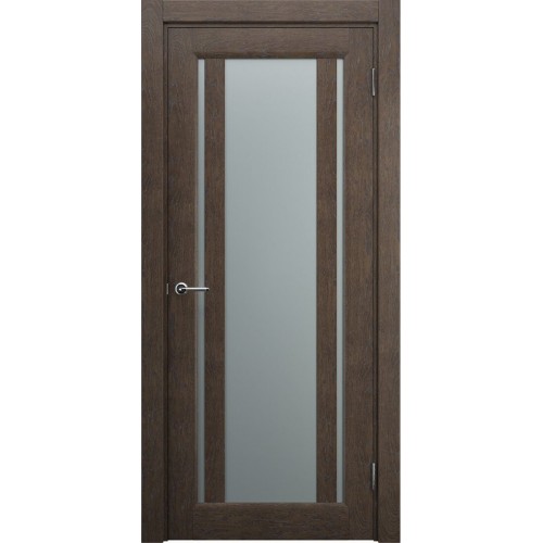 Двери со стеклом коричневые, махагон