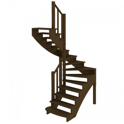 Деревянная лестница темная в Мозыре